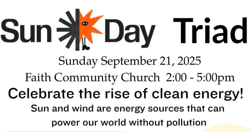 Triad Third Act joins nationwide “Sun Day” Mobilization to Celebrate Clean Energy Revolution | News